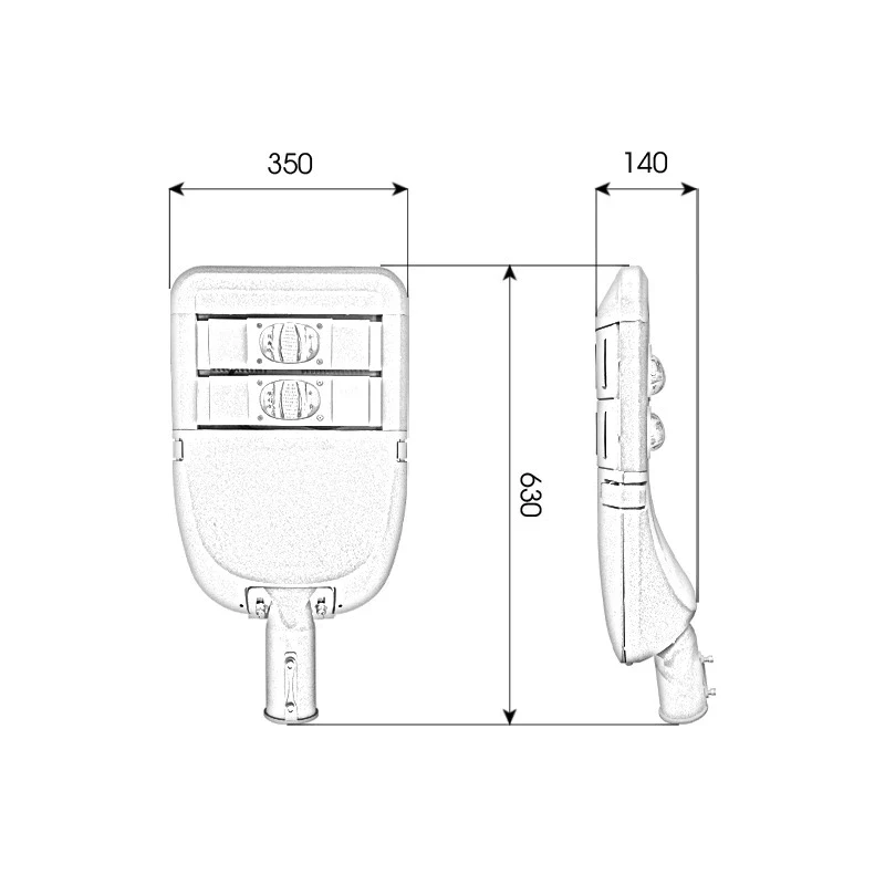 Đèn đường khu đô thị 100W IP66 - D02 - Ảnh 10