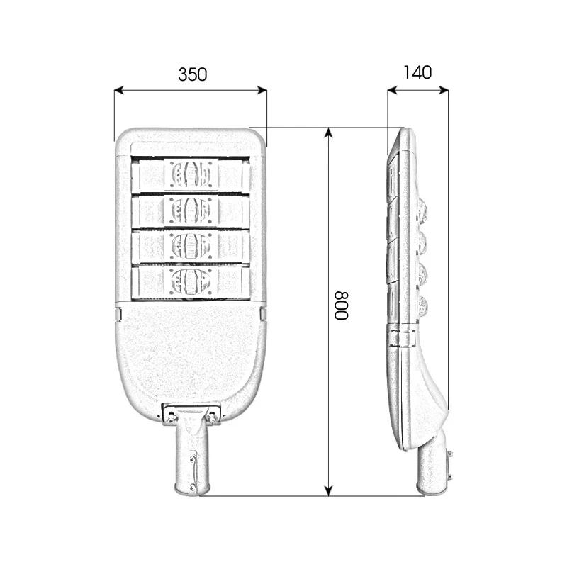 Đèn LED đường phố D02 Module COB - Công suất 200W - Ảnh 10