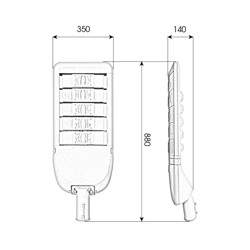 Đèn LED đường phố D02 Module COB - Công suất 250W - Ảnh 10