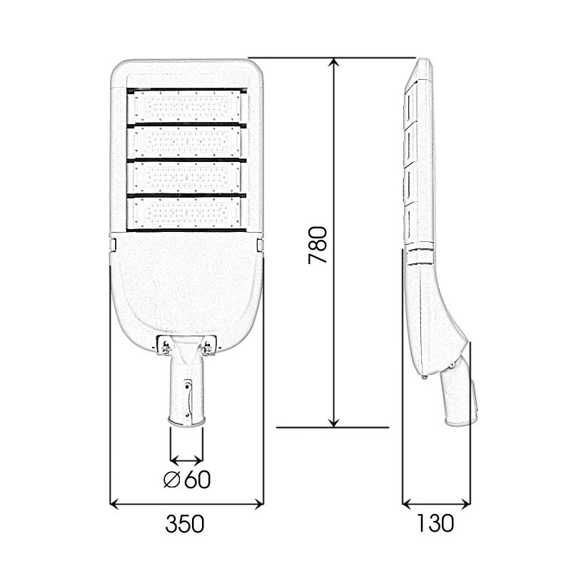 Đèn LED đường phố D02 Module SMD - Công suất 200W - Ảnh 8