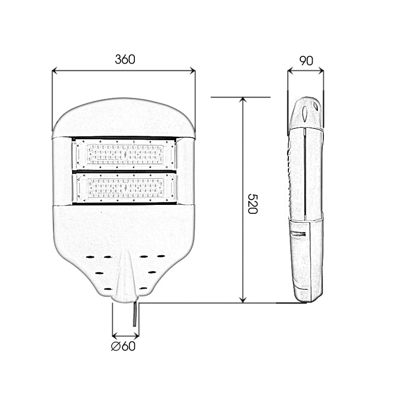 Đèn đường khu đô thị 100W đạt chuẩn ISO - D03 - Ảnh 10