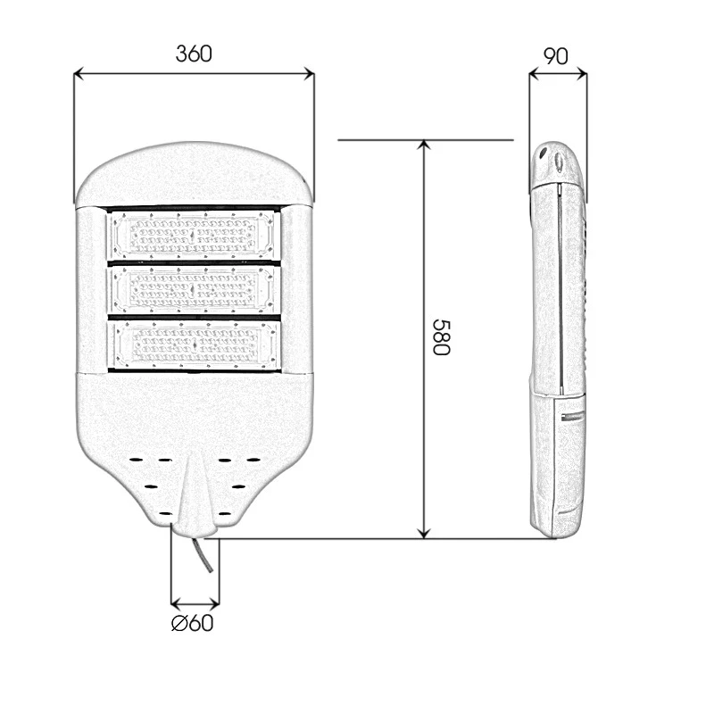 Đèn LED đường phố D03 Module SMD - Công suất 150W - Ảnh 8