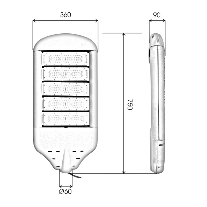 Đèn LED đường phố D03 Module SMD - Công suất 250W - Ảnh 10