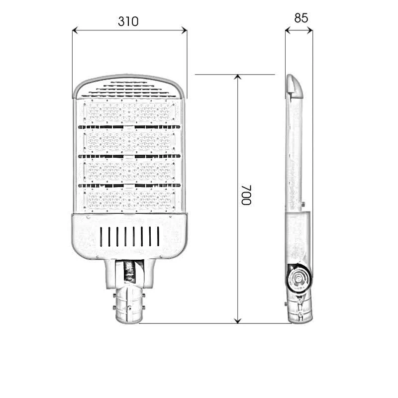 Đèn LED đường phố D14 chip LED SMD - Công suất 200W - Ảnh 10