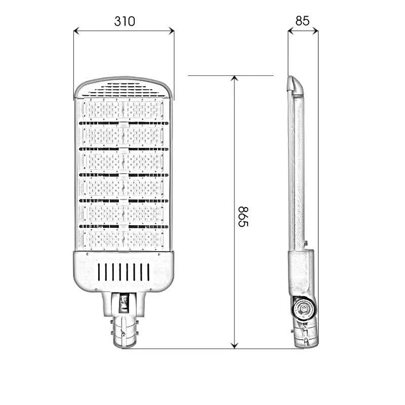 Đèn LED đường phố D14 chip LED SMD - Công suất 300W - Ảnh 9