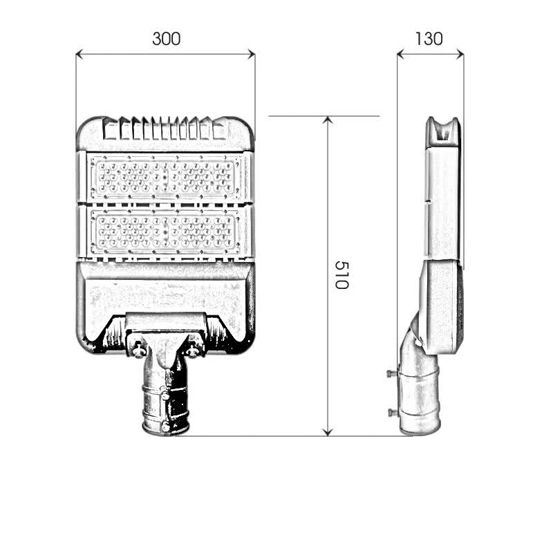Đèn đường nông thôn 100W IP67 - D15 - Ảnh 5