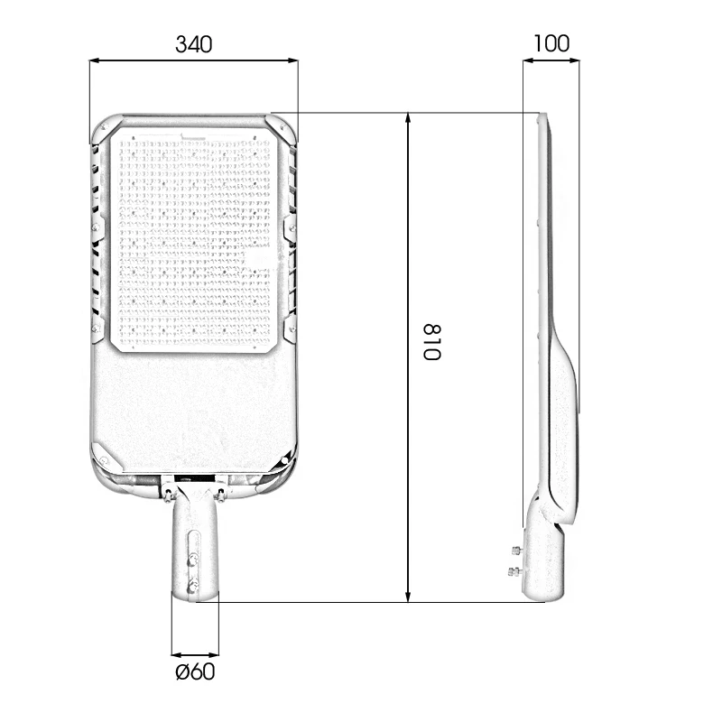 Đèn LED đường phố D22 chip LED SMD - Công suất 300W - Ảnh 5