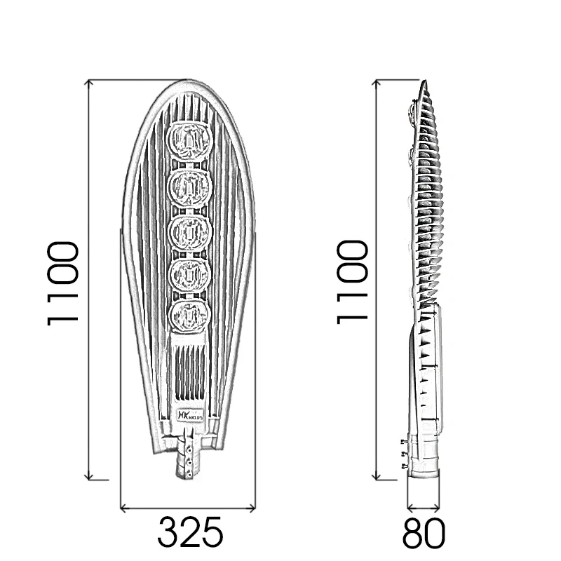 Đèn LED đường phố DQL chip LED COB - Công suất 250W - Ảnh 9