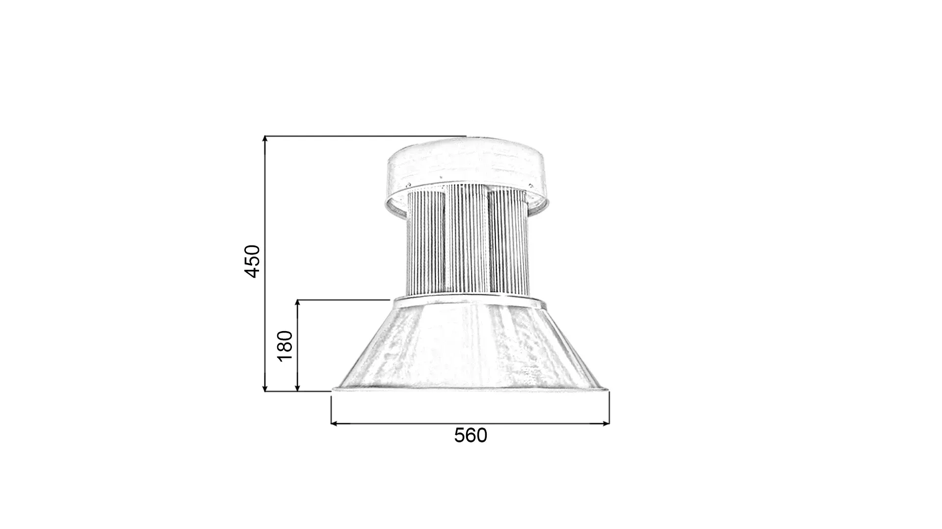Đèn nhà xưởng highbay chip LED COB - Công suất 300W - Ảnh 5