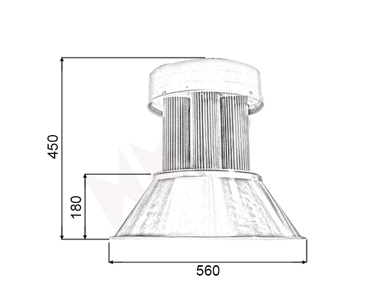 Đèn nhà xưởng highbay chip LED COB - Công suất 350W - Ảnh 2