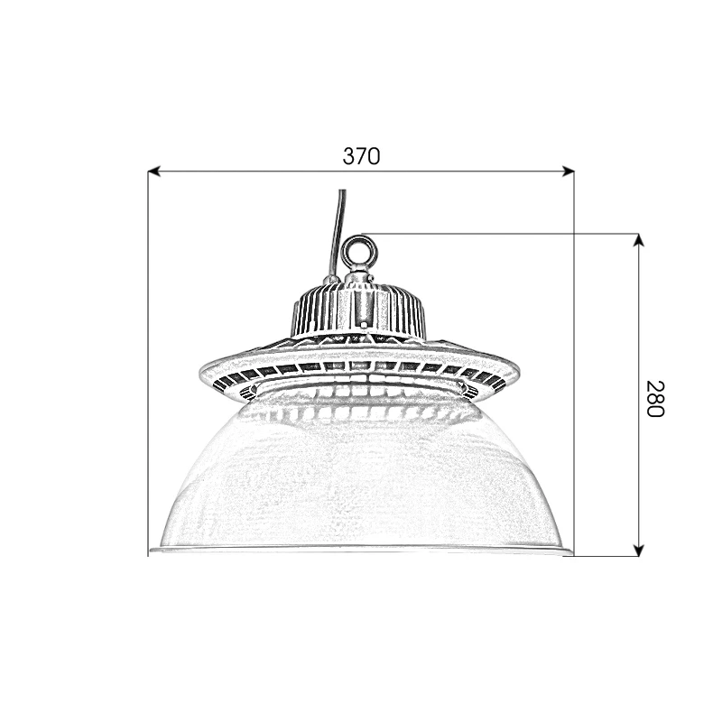 Đèn nhà xưởng UFO X01 Nguồn tròn - Công suất 100W - Ảnh 15