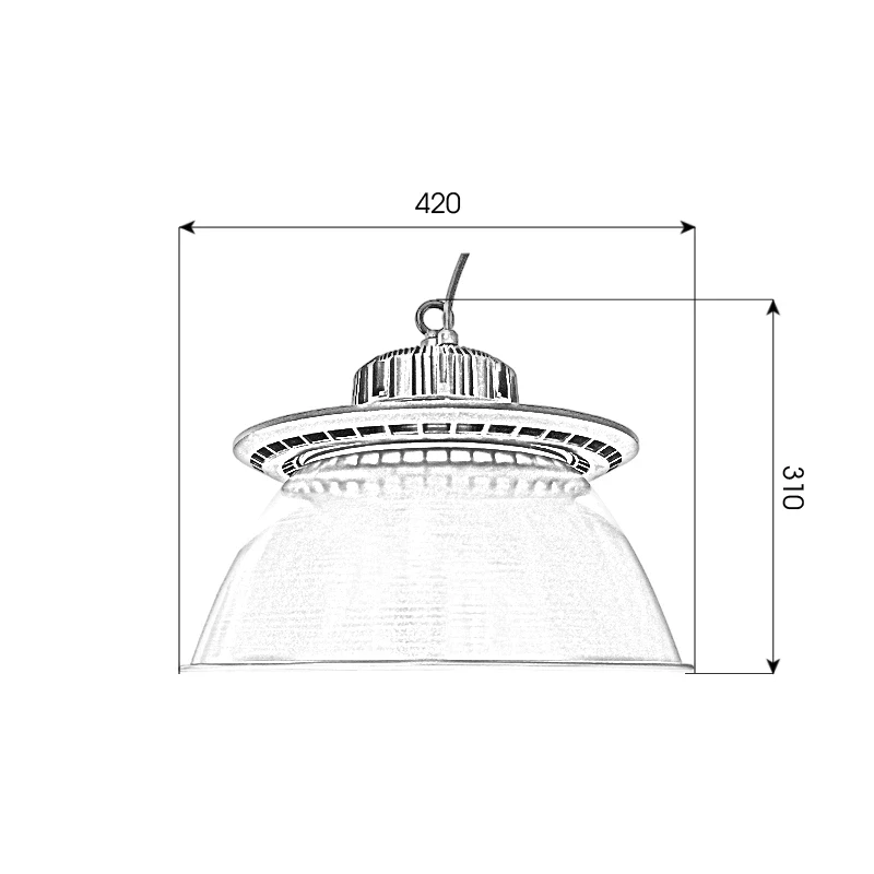 Đèn nhà xưởng UFO X01 Nguồn tròn - Công suất 150W - Ảnh 13
