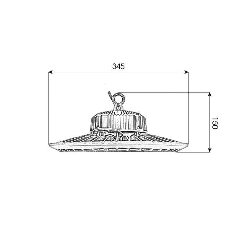 Đèn nhà xưởng UFO X01 Nguồn tròn - Công suất 150W - Ảnh 12