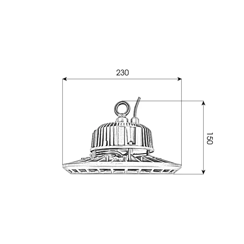 Đèn nhà xưởng UFO X01 Nguồn tròn - Công suất 50W - Ảnh 5