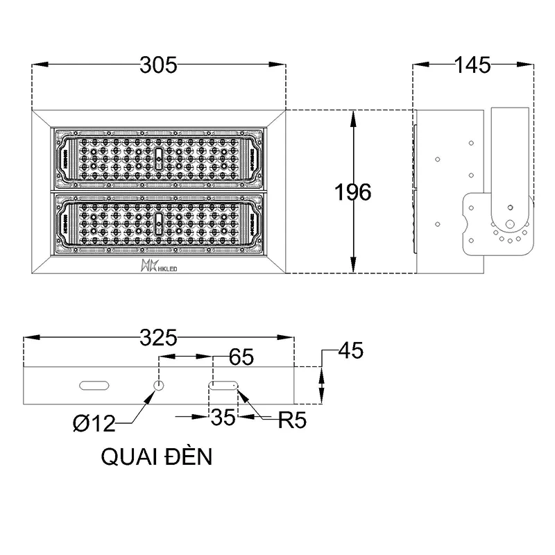 Đèn pha LED module SMD P02 - Công suất 100W - Ảnh 9