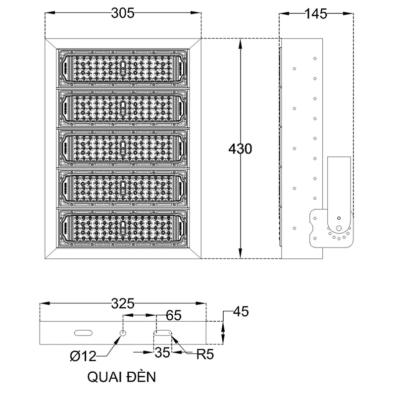 Đèn pha sân cầu lông 250W Giá cạnh tranh - P02 - Ảnh 9