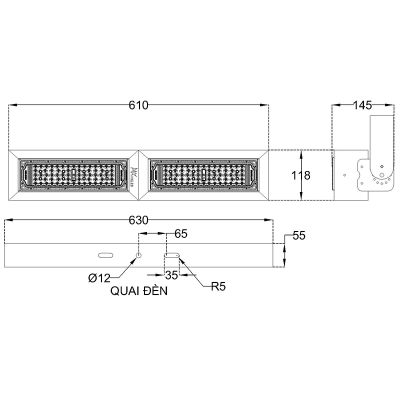 Đèn pha LED module SMD P02 - Công suất 100W - Ảnh 18