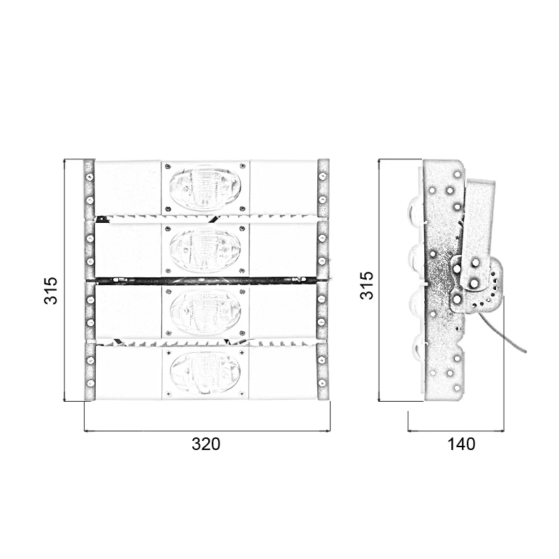 Đèn pha LED - Đèn chiếu sáng ngã tư 200W ít tốn điện - P03 - Ảnh 6