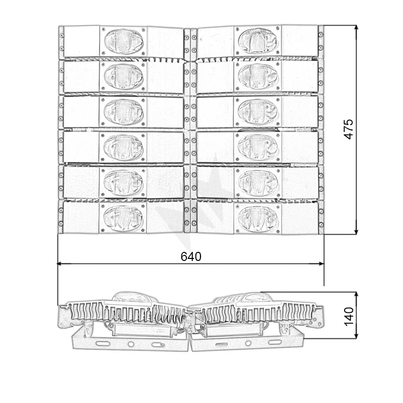 Đèn pha LED module COB P03 - Công suất 600W - Ảnh 8