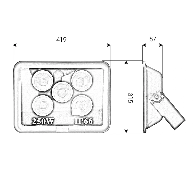 Đèn pha PTC chip LED COB - Công suất 250W - Ảnh 9