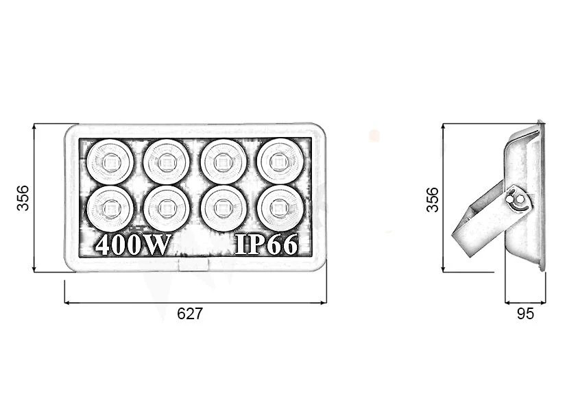 Đèn pha PTC chip LED COB - Công suất 400W - Ảnh 5