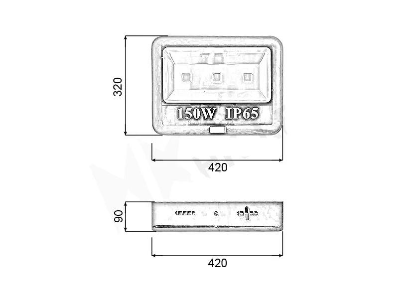 Đèn pha sân bóng rổ 150W hàng Việt Nam - PTR - Ảnh 6