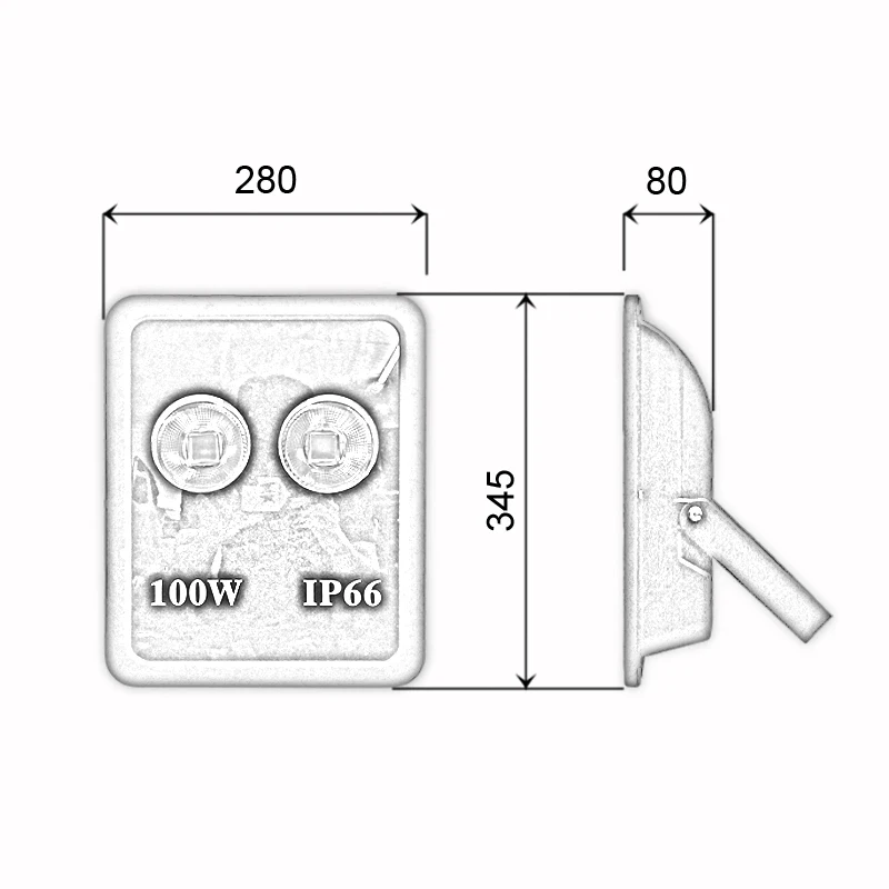 Đèn pha PTV chip LED COB - Công suất 100W - Ảnh 9