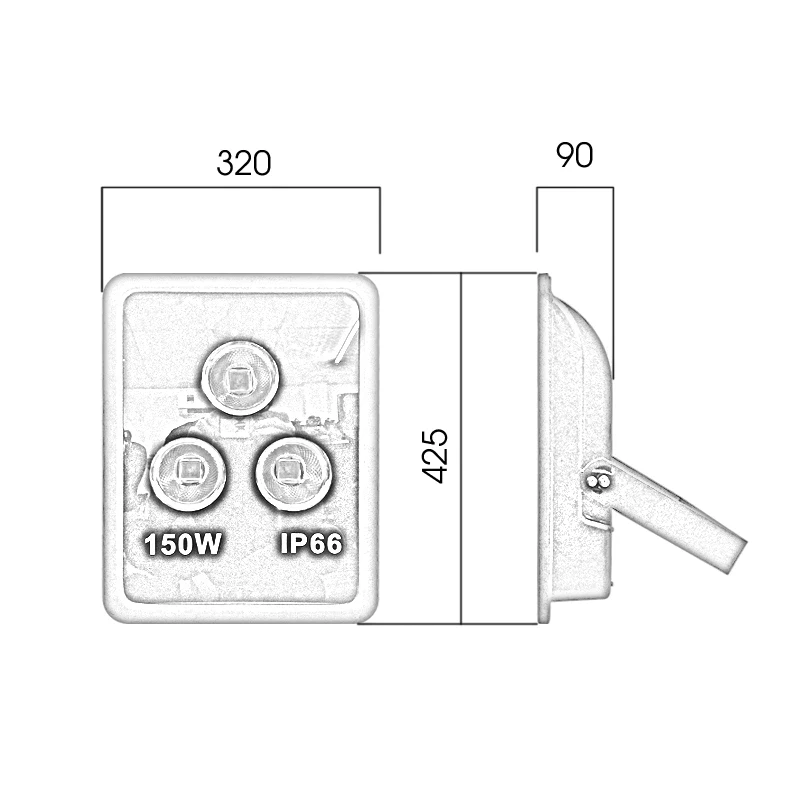 Đèn pha PTV chip LED COB - Công suất 150W - Ảnh 9