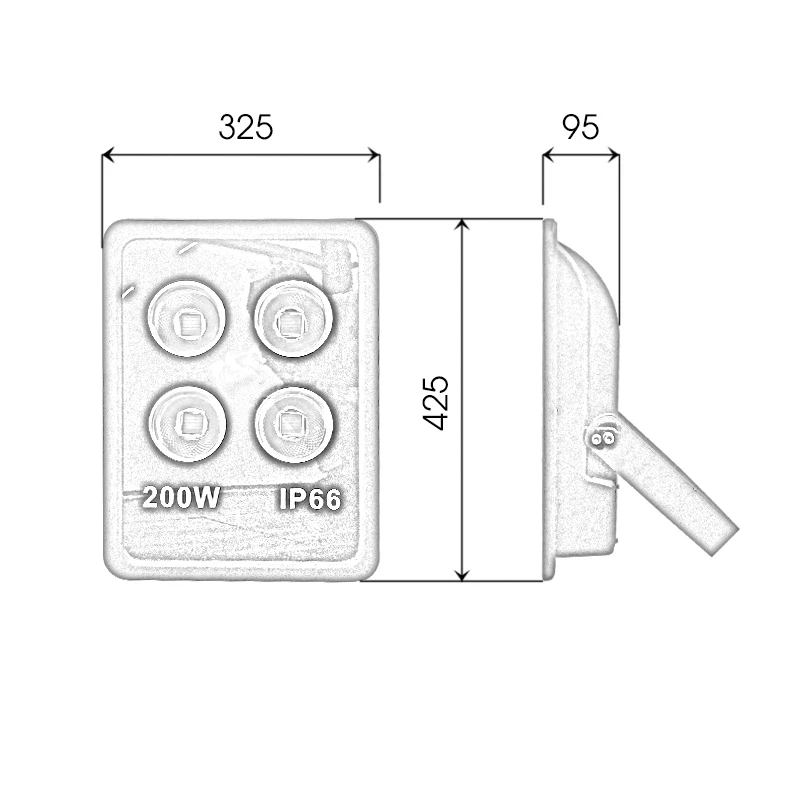 Đèn pha PTV chip LED COB - Công suất 200W - Ảnh 3
