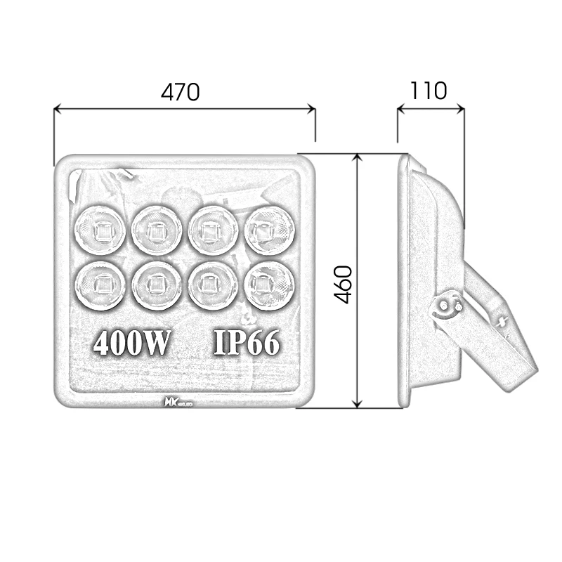 Đèn pha PTV chip LED COB - Công suất 400W - Ảnh 3