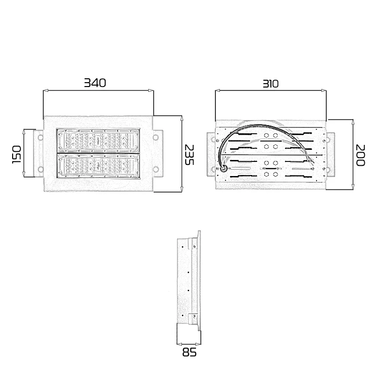 Đèn LED cây xăng chống nổ 100W đạt chuẩn ISO - Ảnh 9