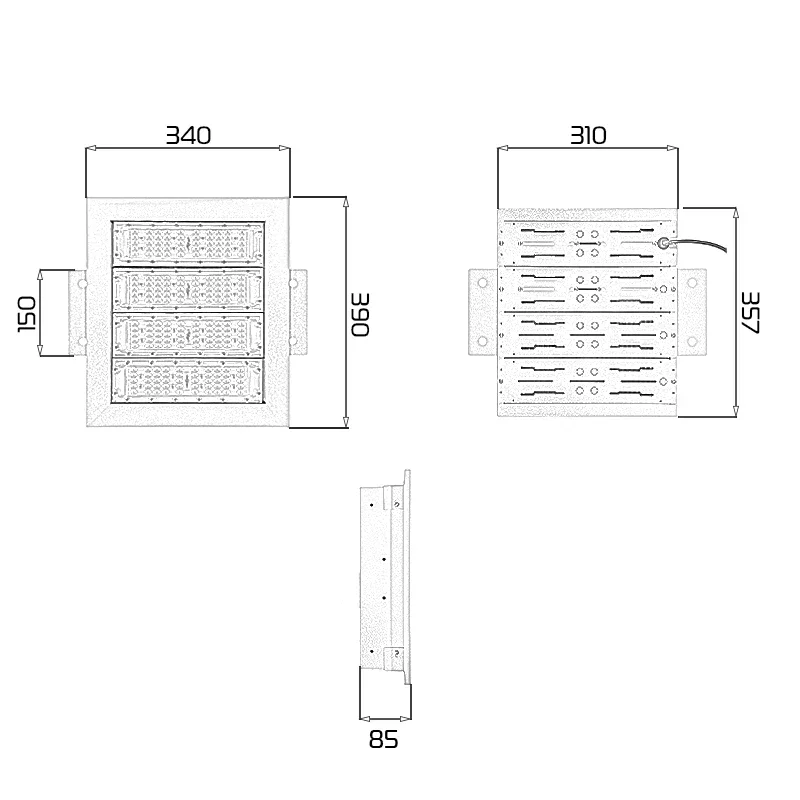 Đèn phòng nổ cây xăng Module SMD - Công suất 200W - Ảnh 11